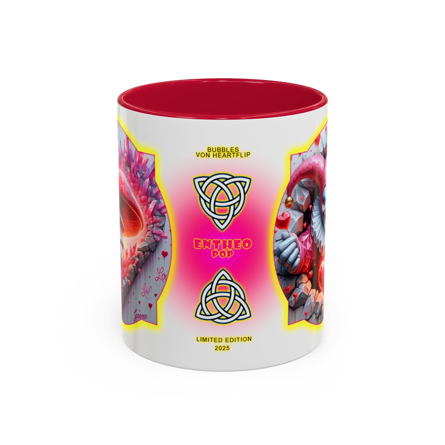 Lovecapade Collection ~BUBBLES VON HEARTFLIP ~ 11oz Colorful Mug