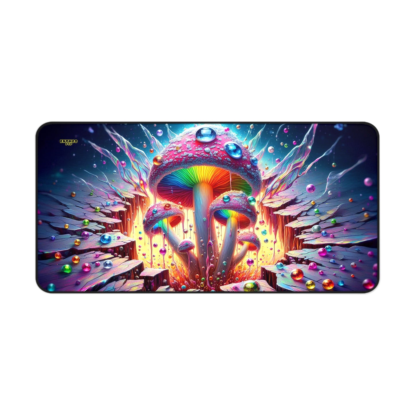Shroomshine Reverie - Jewels of the Threshold Collection - ShroomaRooma Desk Mat