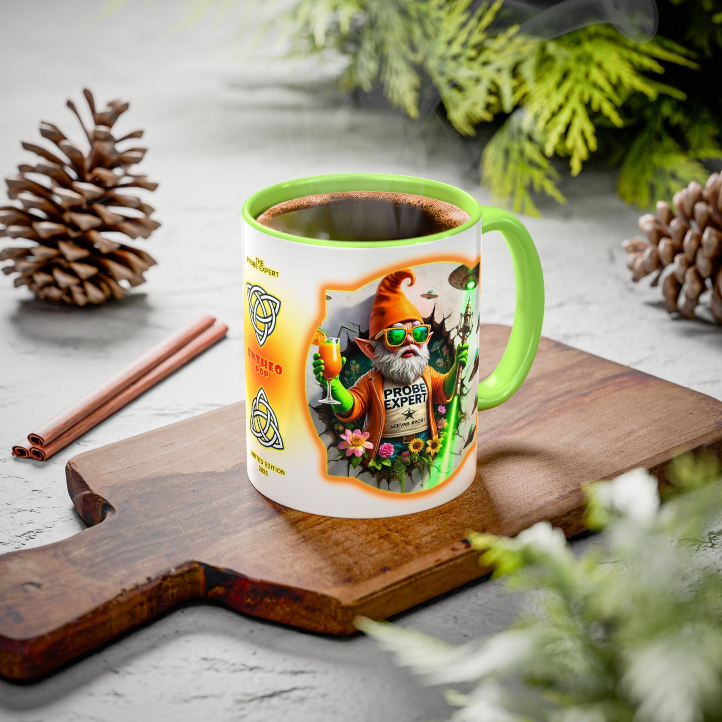 Aliens Collection ~ THE PROBE EXPERT & THE MANGO MUSHROOM ~ 11oz Colorful Mug