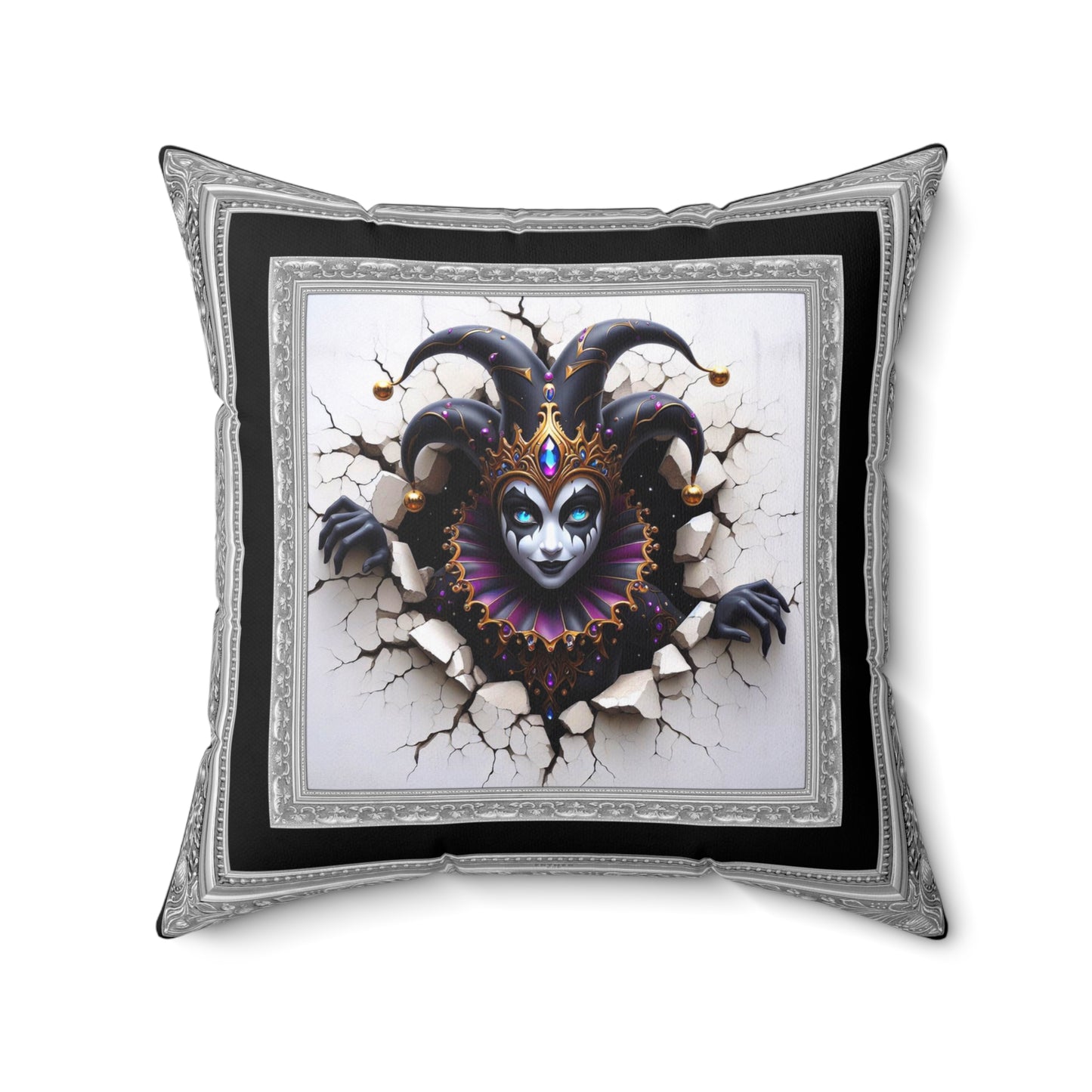 Striking Collection ~ BANTRIX THE BOLD & ShroomaRooma ~ 20" Square Pillow ~ Jesterama