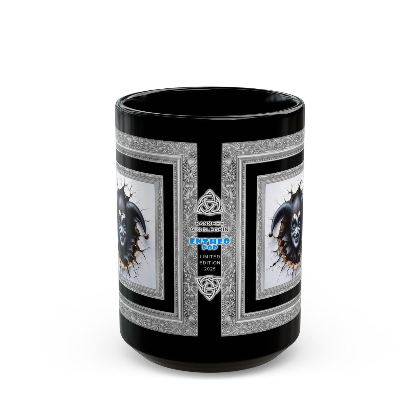 Striking Collection ~ BANSHEE GIGGLEGRIN ~ Black Mug 15oz