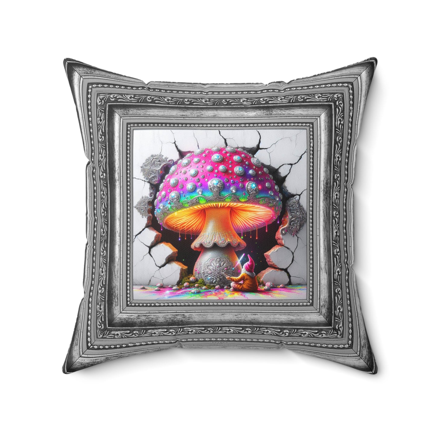 Vapors Collection ~ SCENT OF A GEM GNOME & ShroomaRooma ~ 20" Square Pillow ~ GnomePOP