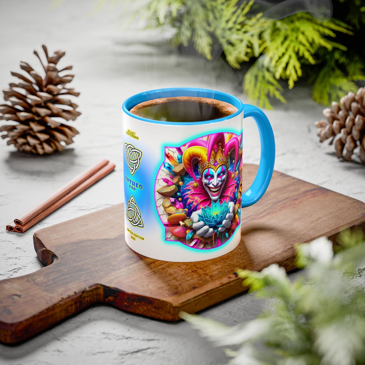 Lotus Collection ~ VELVET JESTERMAN ~ 11oz Colorful Mug