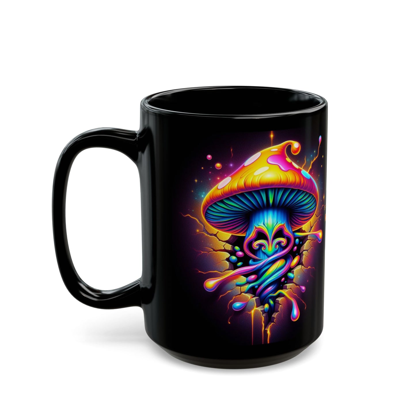 Night Spores Collection ~ THE SPORE ORACLE ~ Black Mug 15oz