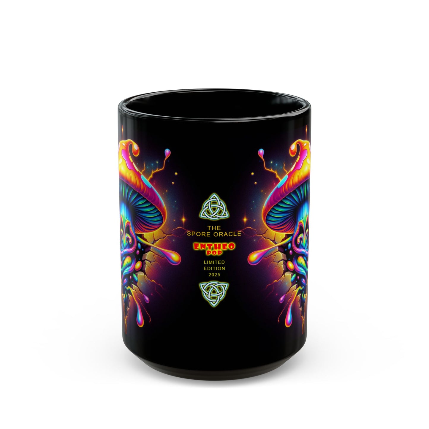 Night Spores Collection ~ THE SPORE ORACLE ~ Black Mug 15oz