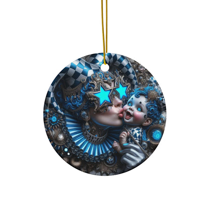 Cherubs Collection - CHEERY CHERUB BLUE EYES - Ceramic Ornament