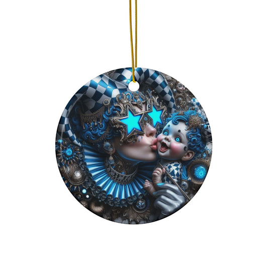 Cherubs Collection - CHEERY CHERUB BLUE EYES - Ceramic Ornament