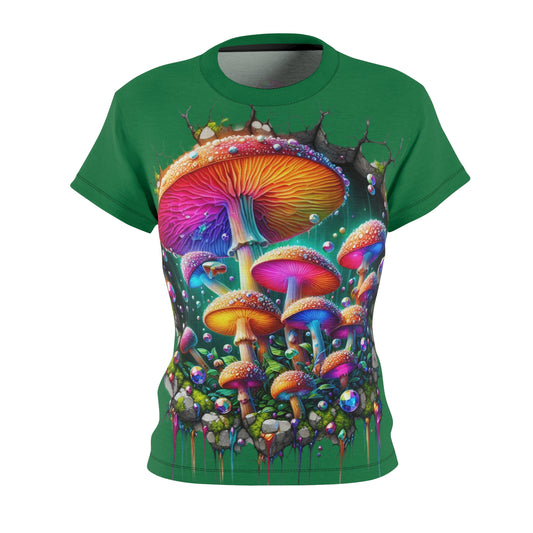 Mycelium Rift - Mushroom - Comfortable Women's Crew Neck Shirt - GnomePOP