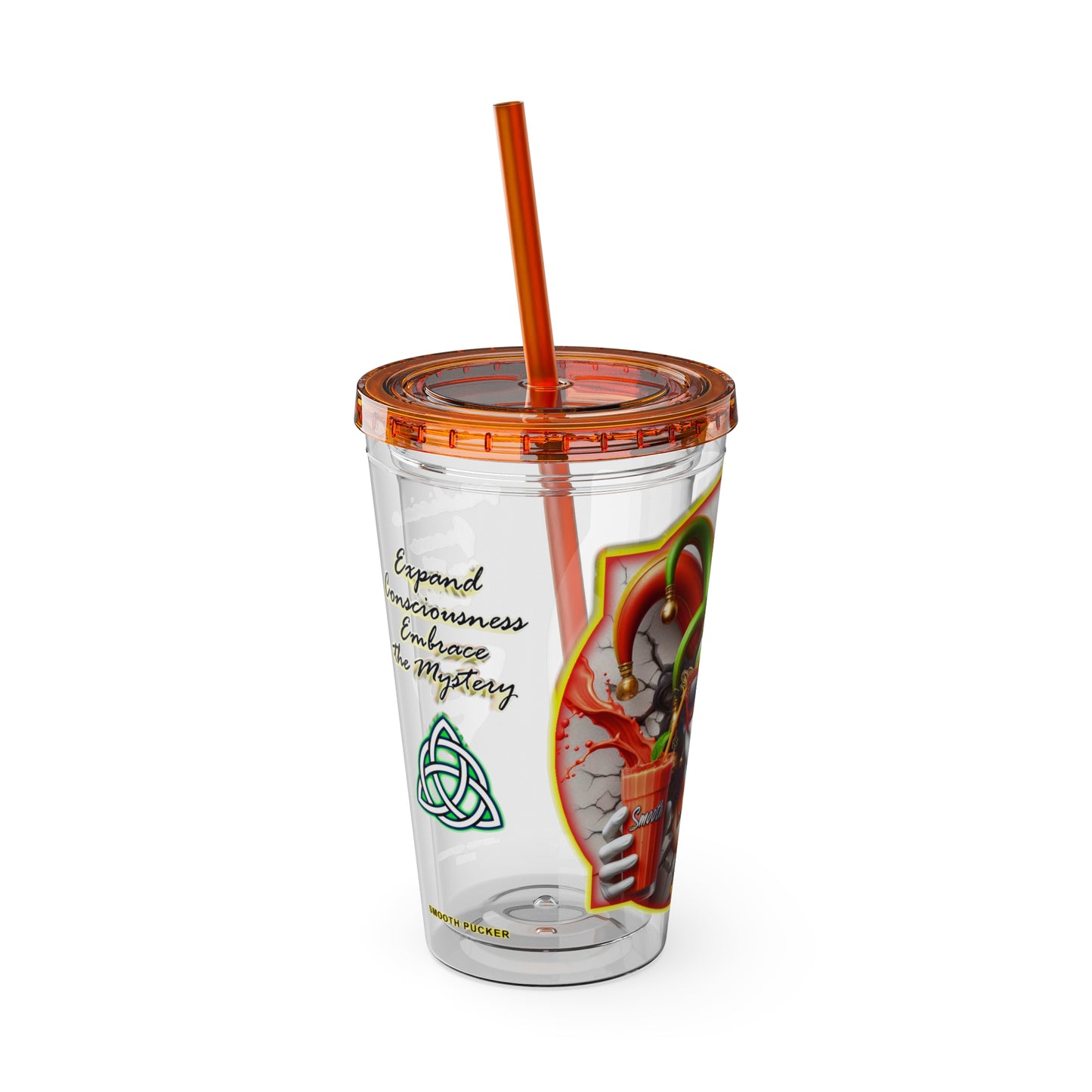 Smoothies Collection ~ SMOOTH PUCKER ~ Sunsplash Tumbler with Straw, 16oz
