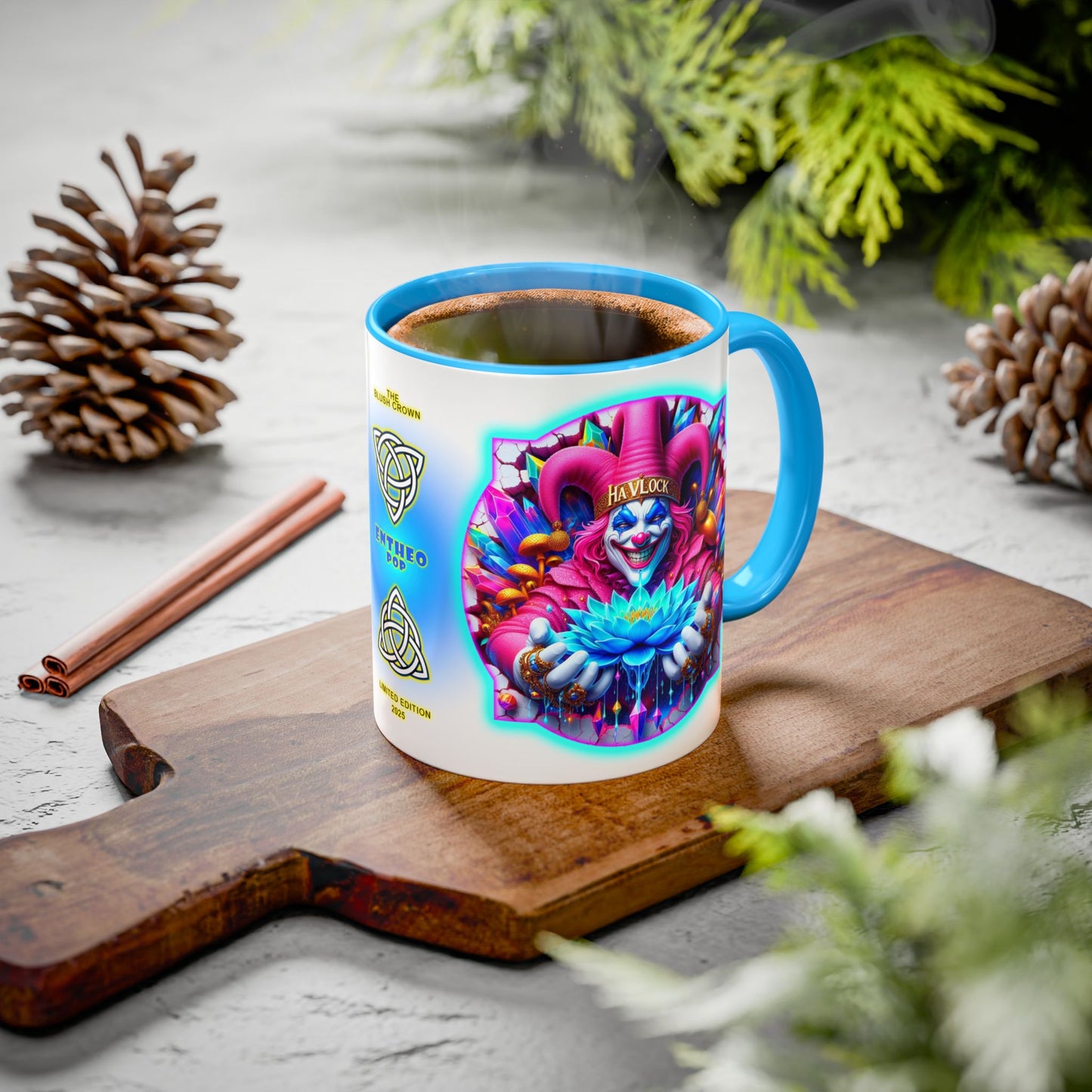 Lotus Collection ~ THE BLUSH CROWN ~ 11oz Colorful Mug