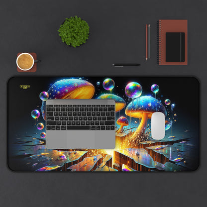 Mycelium Awakening - Jewels of the Threshold Collection - ShroomaRooma Desk Mat