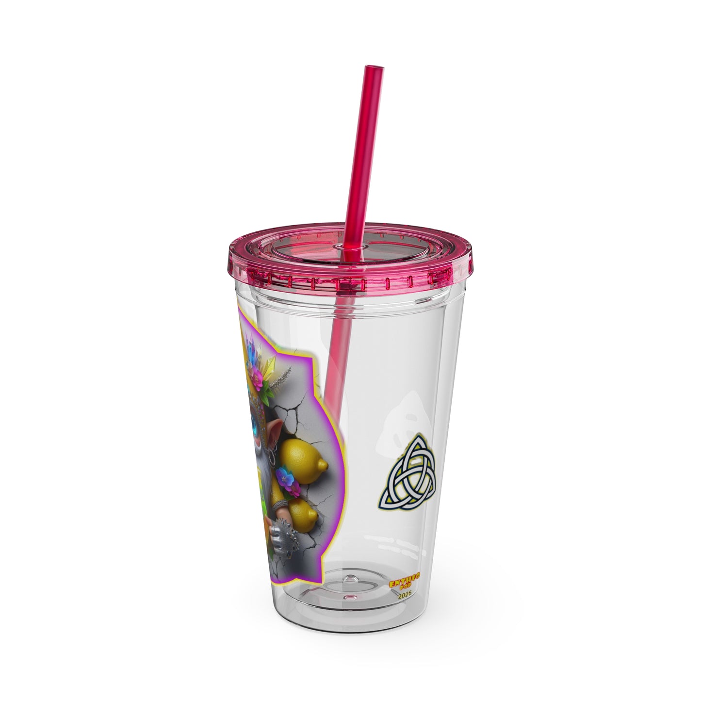 Cocktails Collection ~ THE COCKTAIL CONJURER ~ Sunsplash Tumbler with Straw, 16oz