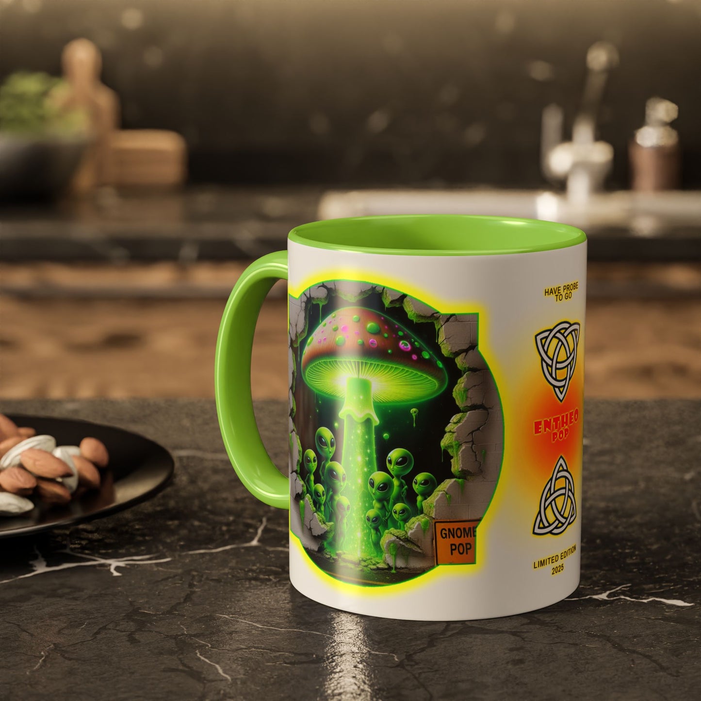 Aliens Collection ~ HAVE PROBE TO GO & SHROOMAROOMA ~ 11oz Colorful Mug