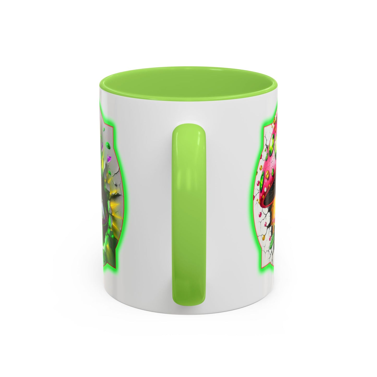 Aliens Collection ~ THE PROBING GNOME & EMERALD MUSHROOM ~ 11oz Colorful Mug