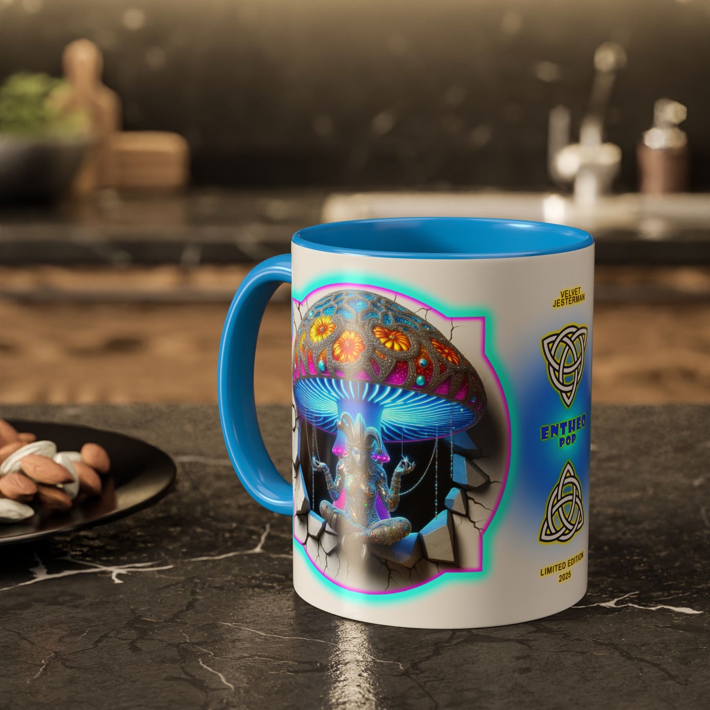 Lotus Collection ~ VELVET JESTERMAN ~ 11oz Colorful Mug