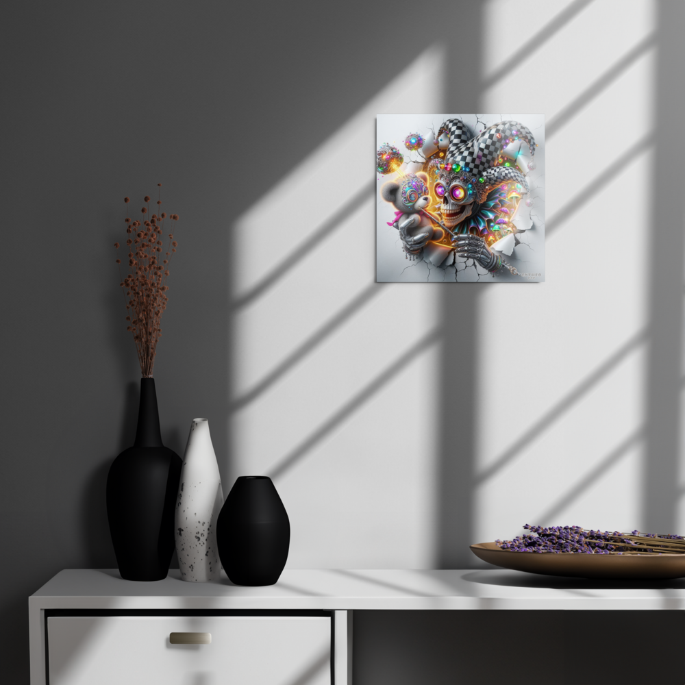 The Teddy Collection - SKULLCAP SERENADE - 12" Metal Print